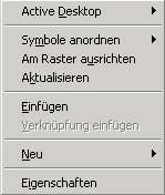 Abbildung 64: Kontextmenü des Desktops