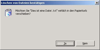 Abbildung 80: Löschen in Papierkorb bestätigen